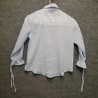 Shein Shirt Girls Juniors Size Xs Blue White Striped Button Up Long Sleeve