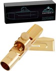 Alto Saxophone Mouthpiece With Cap Gold Plated Metal Mouthpiece For Saxophone   