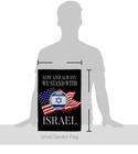 Israel Flag Decorations Garden Stand Pole Set Home Indoor Grave Yard Signs Fo   