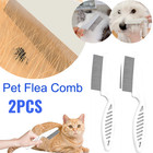 2 Pack Pet Flea Comb     Stainless Steel Teeth For Dogs   Cats Grooming