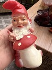 Vintage Lot Of 4 German Garden Gnomes Figurines Plastic hard Rubber
