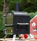 Outdoor Wood Fired Pizza Oven Portable Steel 2 Rack Dual Chamber Pellet Cooker