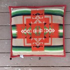 Vintage Pendleton Beaver State Pillow Wool Aztec 19  X 19  Rare Colorway