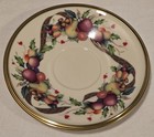 Two  2  Lenox Holiday Tartan Dimension Collection 6  Saucer Gold Rimmed