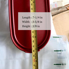 New Tupperware Modular Mates Oval Replacement Top Lid Seal  1616 Dark Red 10 lot