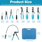 10pc Hose Clamp Clip Remover Pliers Wire Long Reach Kit Fuel Oil Water Hose Tool