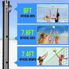 32ft Volleyball Net Set Height Adjustable For Beach Garden Sports W  Carry Bag