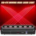 6x500mw 6 Eyes Red Laser Moving Head Light Stage Beam Lighting Disco Party Show