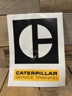 Vintage Cat Service Training Sticker Decal Nos Block C Logo 9   x11 5         Hbk