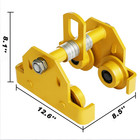 Manual Trolley  6600lbs 3 Ton Capacity  Push Beam Trolley  Adjustable I-beam Fla