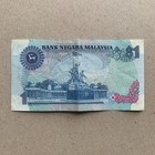 Malaysia 1 Ringgit 1981-83 Banknote P-19a  printer   Tdlr  Bank Negara Vf Note
