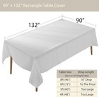 Craft   Party  Polyester Tablecloth - Rectangle White Tablecloth  90 X 132 Inch 