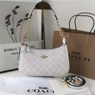 Nwt Coach Ca548 Teri Fashion Shoulder Bag In Leather Coated Canvas White