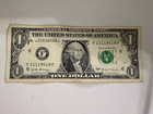 2017 -  1 One Dollar Bill Fancy Serial Number Note F 11119418 - 5 Of A Kind 1 s