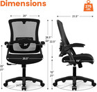 Office Desk Gaming Chair Computer High Back Mesh Seat With Rolling Wheels Ergono