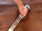 Premium Handmade Carbon Steel Viking Sword 30  Battle Ready Double Edge   Sheath