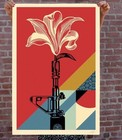 Shepard Fairey Obey Giant    ar-15 Lily    Art Print Poster Signed Litho 24x36 Mint