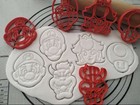 Super Mario Cookie Cutter Set 3  5 Pieces Peach Luigi Bowser Toad Kitchen