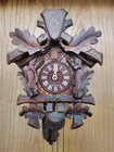 Vintage German Black Forest Hand Carved Hunting Cuckoo Clock     Regula 25   