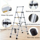 Telescopic Extension Aluminum Step Ladder Folding Multi Purpose New 4-7 Step