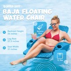 Trc Recreation Folding Chair Swimming Pool Float Armchair  Marina Blue open Box 