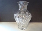 Vintage Large Lead Crystal Cut Glass Pinwheel And Starburst Vase 12 1 4 