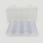 60pcs 41mm Plastic Round Clear Coin Capsules Collection Holder W  Storage Box