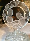 Super Sale  deco Perfume Bottle Clear Glass czech 1940 romantic Scene lovers
