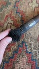 Antique Early Primitive Wood Handle Pot Scrub Paint Brush Broom Metal End 10 5 