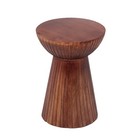 Luxury Round Pedestal Mango Wood Side End Table Coffee Table