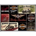 Nostalgic-art - Retro 9 Piece Fridge Magnet Set - Harley-davidson  3