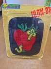Vintage Red Apple Yellow Worm Patch 1970s Original New Old Stock 