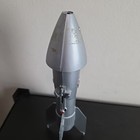 Vtg Astro Mfg Rocket Space Ship Mechanical Coin Bank 1957 No Bottom No Key