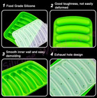 Green Silicone Sausage Mold With Lid     Single Piece Baby Food Maker