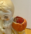 Vintage Halloween Japan Porcelain Boy Pin Cushion   Lusterware Marked Japan