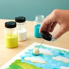 6-pack Clear Bottle Wool Daubers With Ball Brush  Plastic Empty Bottle  120 Ml