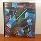 Vintage Style Retro 80s Mead Trapper Keeper 1  Round 3 Ring Binder W  2 Folders