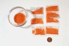 Antique vintage Micro Seed Beads-14 0-16 0 Rich Tangerine Orange Greasy Opaque