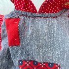 Vintage Kate Greenaway Girls 4t Red Patchwork Americana A-line Dress Cottagecore