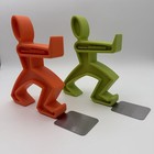 Set Of Two James The Bookend  Designed By Martin Blum And Dan Black Green Orange