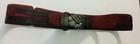 Vtg Women s Vera Neumann Red Suede Belt W  1976 Bergamot Brass Works Buckle Sz M