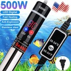 Submersible Aquarium Heater 500w Adjustable Temp Stainless Steel Explosion-proof