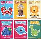 Kids Card Games Set Plastic 6 Decks Fun Learning Portable Family Entertainment