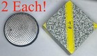 2 Kenzan Japanese Flower Holder Brass Floral Pin Frog  3-1 2  Round Rubber Base