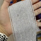 2 3 4 6mm Micro Faceted White Clear Cubic Zirconia Beads For Jewelry Making Diy