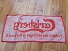 Rare Vintage Carlsberg Orange Pub Bar Beer Towel Breweriana