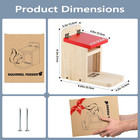 Squirrel Feeders For Outside Garden  Wooden Squirrel Feeder Box squirrel Feed   