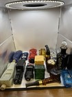 Lot Of 14 Vintage Avon   Novelty Glass Cologne Bottles Cars Pipes Trains