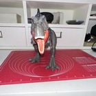 Jurassic World Gray   Red T-rex Dinosaur Figure With Spikes  2018  Ages 4-7