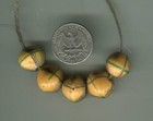 African Trade Beads Vintage Antique Venetian Old Glass Yellow King Beads